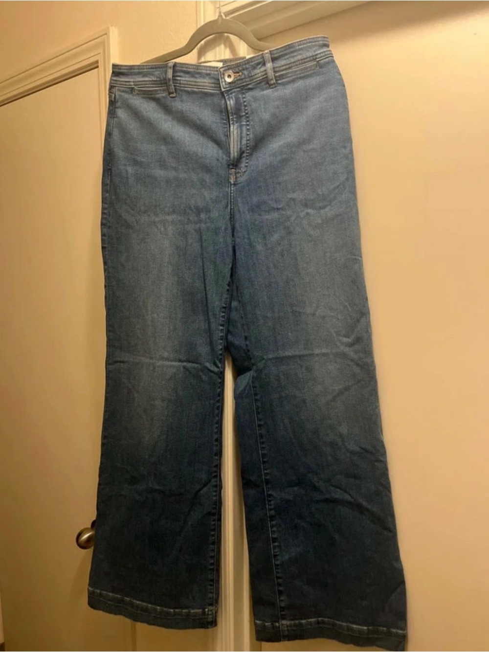 Everlane Wide-Leg Jeans in Mid Blue Wash